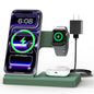 GETPALS Wireless Charger iPhone Charging Station for Apple Multiple Devices | 3 in 1 Charger Stand for iPhone 17 Pro Max 17e 16 16e 15 14 13 12 & Watch Series 11-2 SE Ultra & Airpods 4 3 Pro, Black