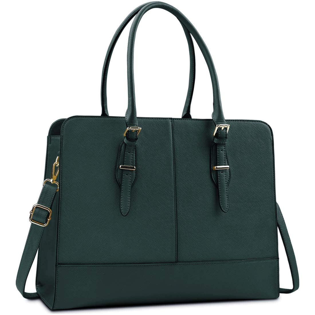 Laptop Bag for Women 15.6 Inch Leather Work Tote Briefcase Business Computer Shoulder Bag Large Capacity Waterproof Office Messenger Handbag Professional Teacher Nurse Carryall