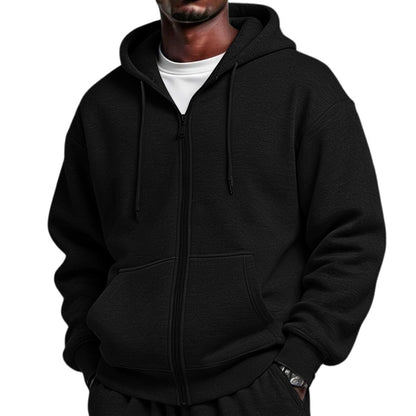 Full Zip Hoodies for Men Big And Tall Oversized Hooded Fleece Sweatshirt | Knit Open Front Cardigan, Zipper Jackets, Oversize, Streetwear, Basic Fit, Lightweight, Warm, Big and Tall, Hooded Sweatshirt