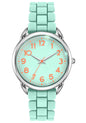 Bisley 35MM Watches for Women Big Face Easy Reader Silicone Strap Water Proof
