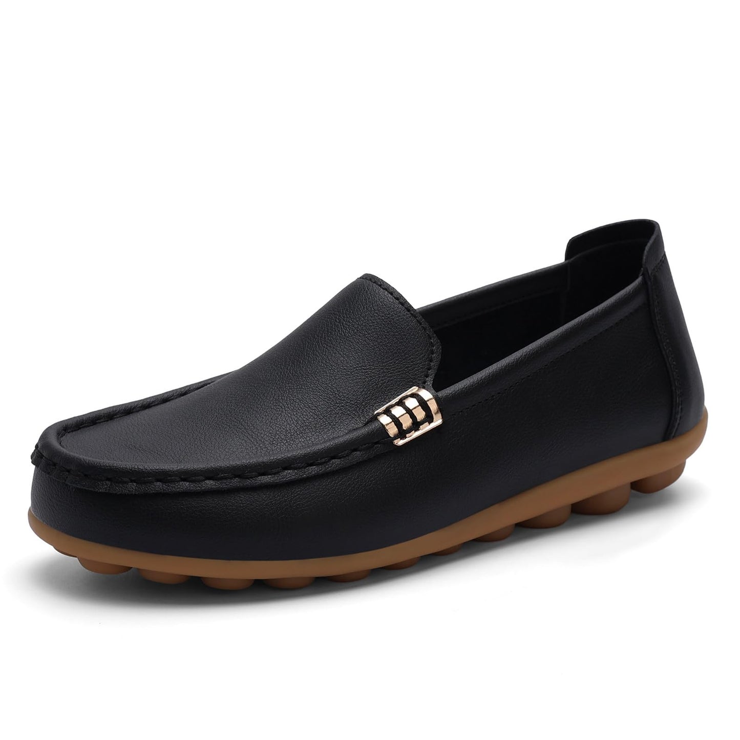 Women's Comfortable & Lightweight Leather Loafers Slip-Ons Driving Walking Mocs Boat Shoes Cute Business Casual Dress Shoes Work Flats for Women