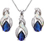 Jewelry Sets Australian Created Opal Necklace Earrings Jewelry for Mom
