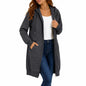 Womens Long Zip Up Hoodie Jacket Casual Open Front Tunic Sweatshirt with Pockets Fleece Lightweight Fall Winter Coat
