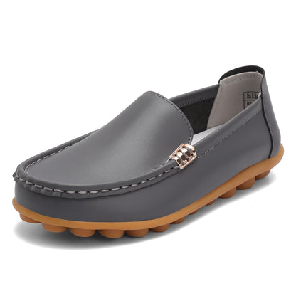 Women's Comfortable & Lightweight Leather Loafers Slip-Ons Driving Walking Mocs Boat Shoes Cute Business Casual Dress Shoes Work Flats for Women