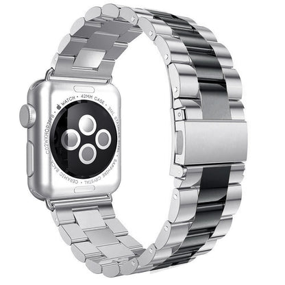 Seven Band Solid Stainless Steel for Apple Watch for Women | Compatible with Apple Watch Band 42mm/41mm/40mm/38mm, Metal Strap for Iwatch Series 11-1/SE 1-3 Women and Men, Gold Silver.