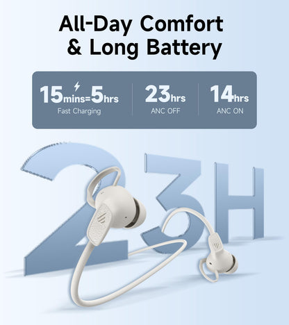 Edifier W280NB Pro Neckband Bluetooth Wireless Headphones, IP55, Black | -45dB Hybrid Active Noise Cancellation, Hi-Res Audio with LDAC, Bluetooth 5.4 Multipoint, 23H Playtime, Low Latency Game Mode