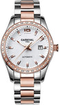 LOREO Women's Automatic Watch Diamond-Accented Dress Watch for Women Self-Winding Mechanical Watch with Sapphire Crystal Stainless Steel Two-Tone Bracelet 33MM Elegant Wrist Watch