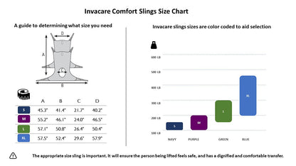 Invacare 2485947 Premier Comfort Full Body Sling for Patient Lift, 500 lb. Weight Capacity, Net Fabric, X-Large