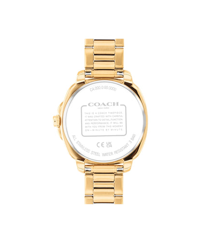 Coach Kitt Women's 3H Quartz Watch – 34 mm Stainless Steel Case – Link Bracelet – Stylish Fashion Accessory, Gift for Her