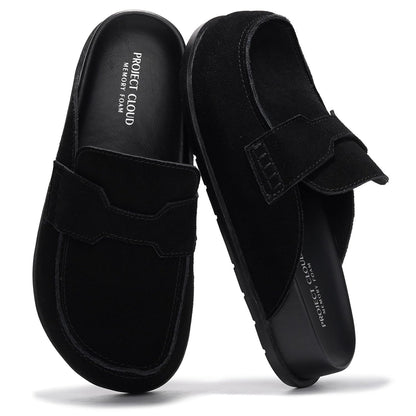 Project Cloud 100% Genuine Leather Slip On Womens Clogs 2026 (Foamy) | Plush & Soft Insole with Arch Support for Comfort; Non Slip Mules & Clogs for Women Footwear; Water Resistant Women Shoes