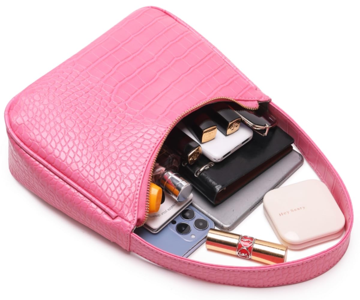 CYHTWSDJ Shoulder Bags for Women, Cute Hobo Tote Handbag Mini Clutch Purse with Zipper Closure