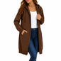 Womens Long Zip Up Hoodie Jacket Casual Open Front Tunic Sweatshirt with Pockets Fleece Lightweight Fall Winter Coat