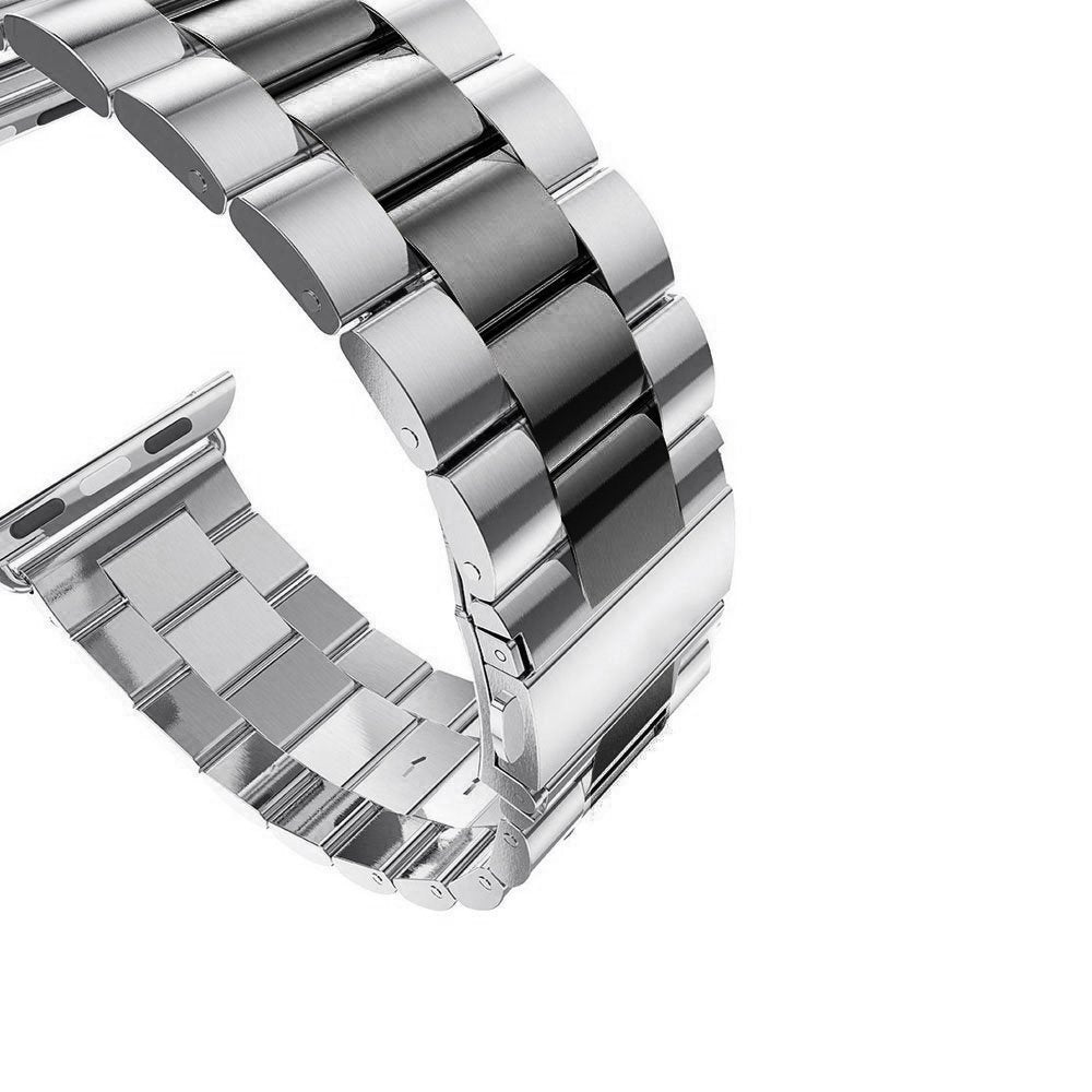 Seven Band Solid Stainless Steel for Apple Watch for Women | Compatible with Apple Watch Band 42mm/41mm/40mm/38mm, Metal Strap for Iwatch Series 11-1/SE 1-3 Women and Men, Gold Silver.