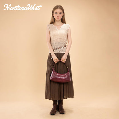 Montana West MEDIUM Shoulder Purses for Women Crescent Hobo Bags Trendy Purses