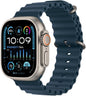 Apple Watch Ultra 2 [GPS + Cellular, 49mm] - Titanium Case with Blue Ocean Band, One Size (Renewed Premium)