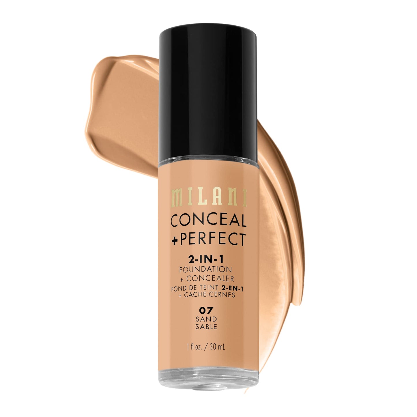 Milani Conceal + Perfect 2-in-1 Foundation + Concealer for a Flawless Complexion, Under Eye Corrector, Cover Redness and Imperfections, Waterproof and Sweatproof - 05A-Natural Beige