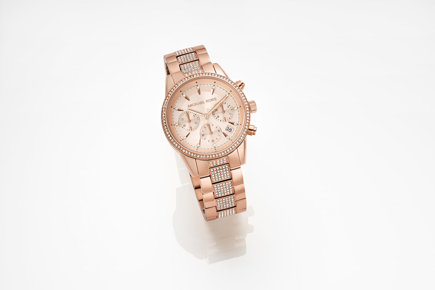 Michael Kors Bryant Chronograph Women's Watch, Stainless Steel and Pavé Crystal Watch for Women