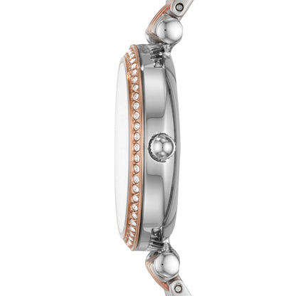 Fossil Women's Watch and Bracelet Set, Carlie Three-Hand Stainless Steel Watch for Women and Bracelet Set