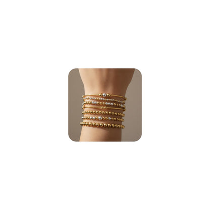 14K Gold Plated Pearl Beaded Cross Bracelets Stack Set for Women,Stretch Boho Colorful Christian Beads Ball Jewelry Friendship Summer Trendy Gift