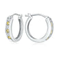 14K Gold Plated/925 Sterling Silver Birthstone Hoop Earrings for Women | 18mm Created Gemstone Hoops,Hypoallergenic and Lightweight,Birthday Mother's Day Jewelry(with Gift Box)