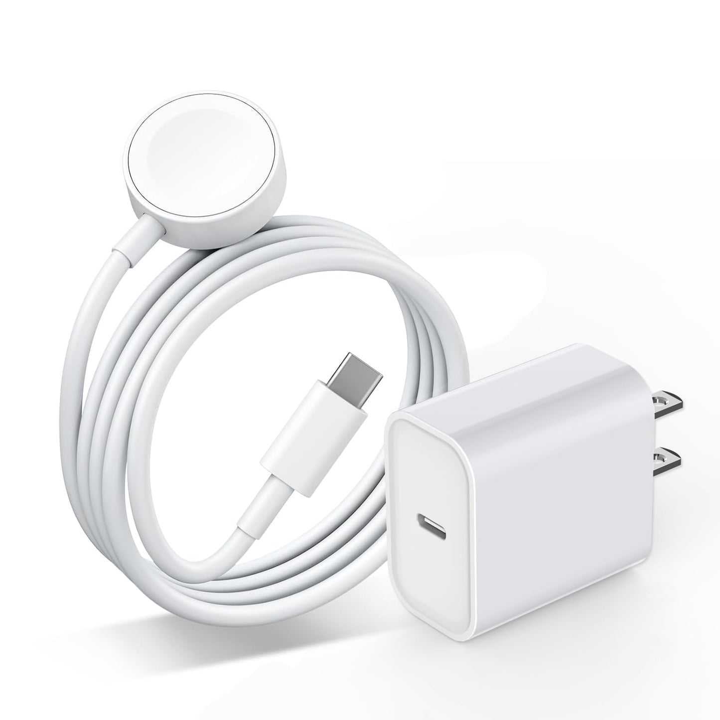 Fast Charger for Apple Watch Charger, USB C 20W iPhone Watch Charger Plug Adapter & Long 6.6FT iWatch Portable Wireless Fast Charging Cable Cord Compatible with Apple Watch Series 9/8/7/SE/6/5/4/3/2/1