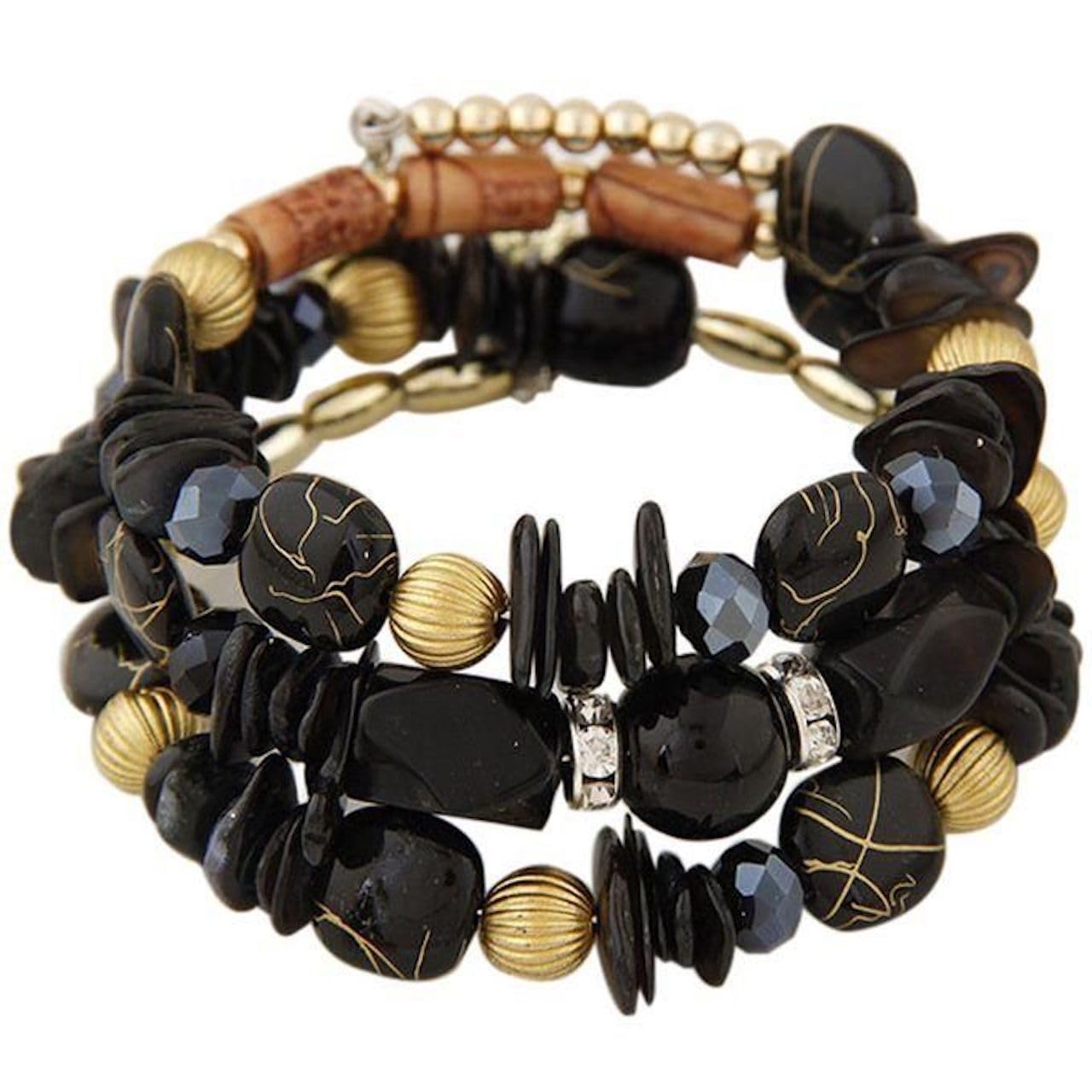 Women Beaded Bracelet Set | Colorful Boho Stackable Trendy Design with Crystal Accents Multilayer Bangle Bracelet | Fashion Stretch Braclets Jewelry for Women