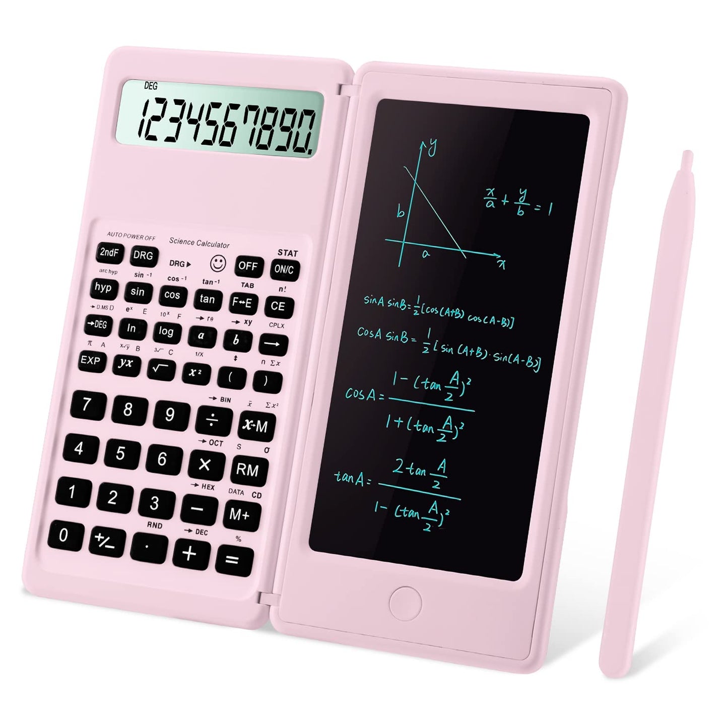 IPepul Scientific Calculators for Students, 10-Digit Large Screen, Math Calculator with Notepad, Classroom Must Haves for Middle High School Supplies & College (Black)