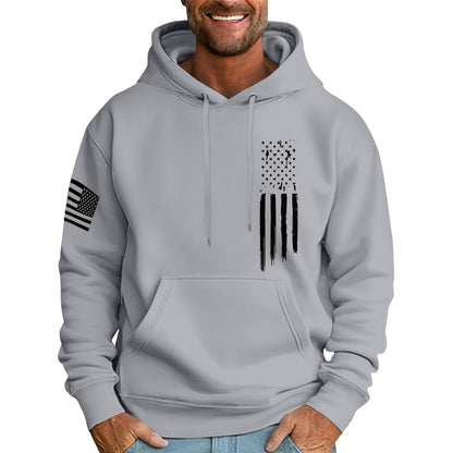 Ymosrh Mens Patriotic Hoodies USA Flag Print Hooded Sweatshirt Pullover Casual Fashion Hoodie, M-6XL