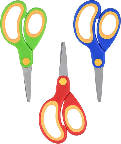 ELECKEY Scissors for School Kids Student, Kids Scissors 36 Count Bulk Set Teacher Pack(Rounded-tip, Blunt), 5 Inch | for Classroom, Teacher Pack, Rounded-tip, Blunt