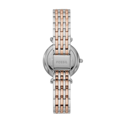 Fossil Women's Watch and Bracelet Set, Carlie Three-Hand Stainless Steel Watch for Women and Bracelet Set