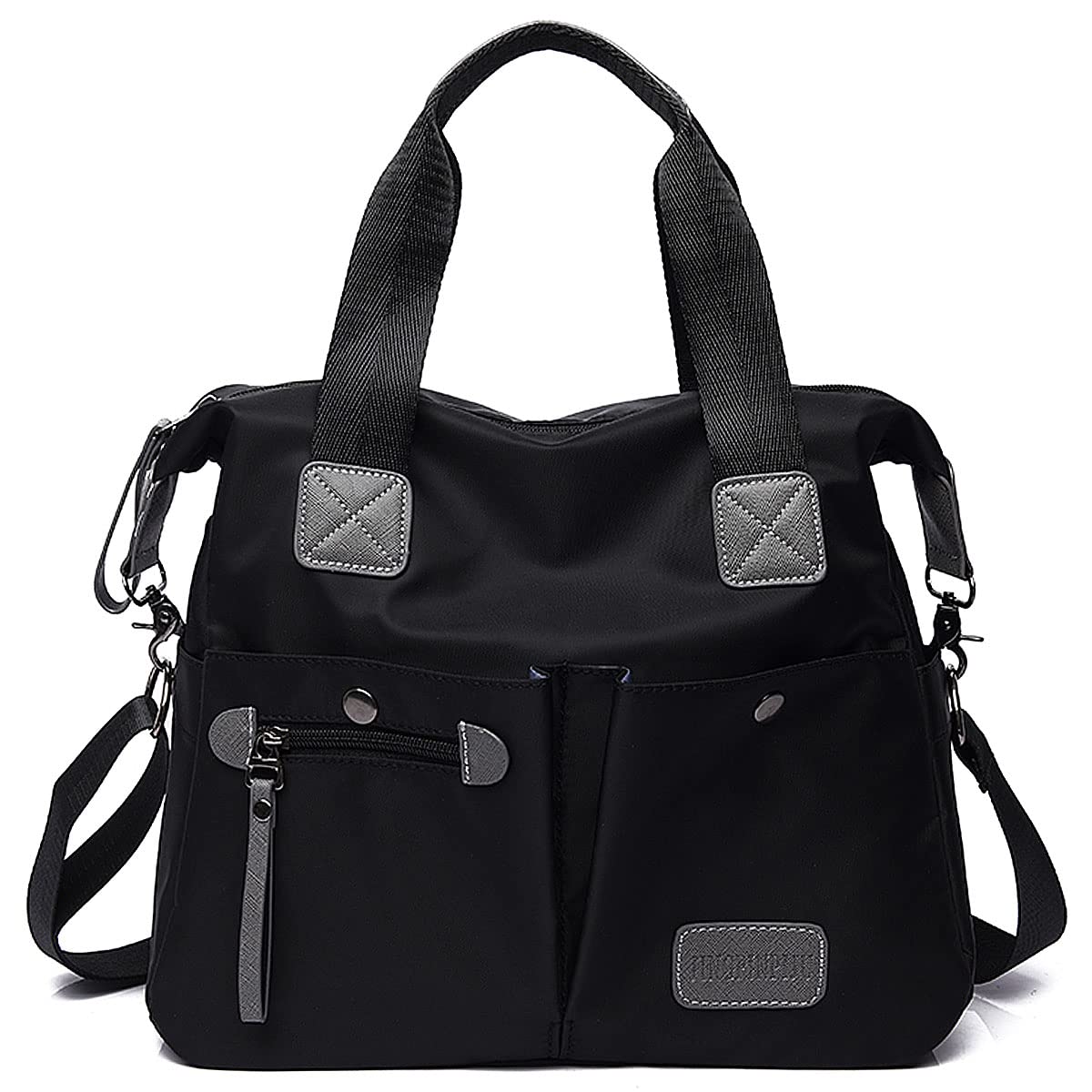Tote Bag for Women,Multi Pockets Shoulder Handbag,Nurse Bag for Work,Large Cross body Purse,Fashion Nylon Top Handle Satchel