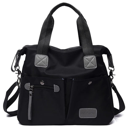 Tote Bag for Women,Multi Pockets Shoulder Handbag,Nurse Bag for Work,Large Cross body Purse,Fashion Nylon Top Handle Satchel