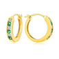 14K Gold Plated/925 Sterling Silver Birthstone Hoop Earrings for Women | 18mm Created Gemstone Hoops,Hypoallergenic and Lightweight,Birthday Mother's Day Jewelry(with Gift Box)
