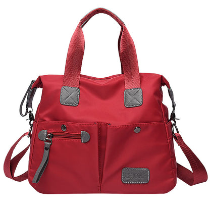 Tote Bag for Women,Multi Pockets Shoulder Handbag,Nurse Bag for Work,Large Cross body Purse,Fashion Nylon Top Handle Satchel