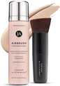 Jerome Alexander MagicMinerals AirBrush Foundation – 2 Piece Set with Airbrush Foundation and Kabuki Brush - Spray Makeup with Anti-aging Ingredients for Smooth Radiant Skin - Light Medium