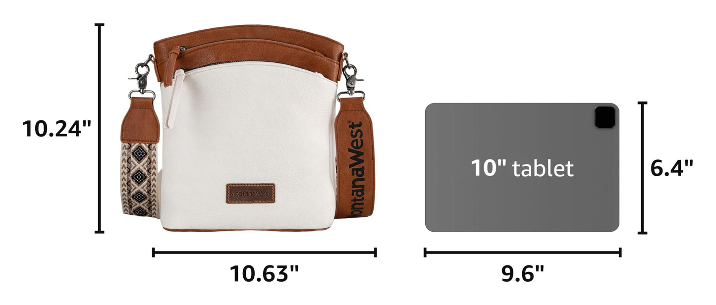 Montana West Multi Zip Pocket Crossbody Bag With Guitar Strap