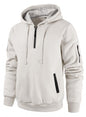 Leidowei Men's Hoodies Casual Pullover Hooded Sweatshirt Long Sleeve Quarter Zip Hoody Tops With Kangaroo Pocket