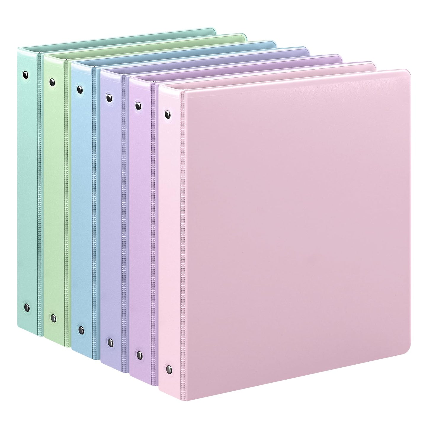 1.5-Inch 3-Ring Binder with Pockets, 1-1/2’’ Premium View Binders with Three Ring Binders Holds up to 325 Sheets US Letter Size, Bulk Pack of 6, Perfect for Home, Office, and School (1.5-inch) White