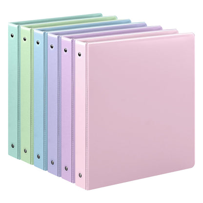 1.5-Inch 3-Ring Binder with Pockets, 1-1/2’’ Premium View Binders with Three Ring Binders Holds up to 325 Sheets US Letter Size, Bulk Pack of 6, Perfect for Home, Office, and School (1.5-inch) White