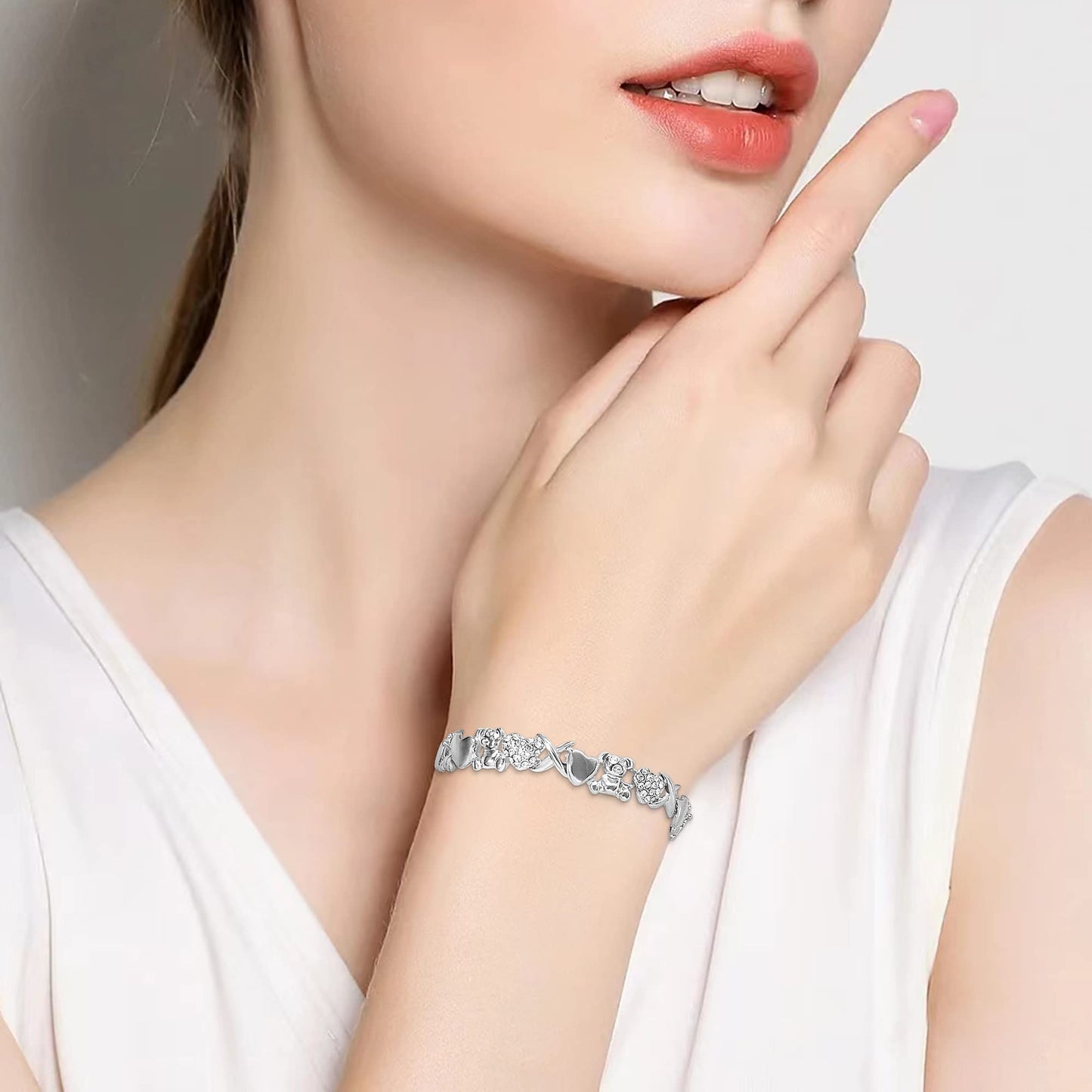 SYHOL Gold Jewelry Sets for Women 18K Gold/Silver Filled Jewelry Necklace Set Wedding Bridal Fashion Jewelry Sets Women Accessories Bracelets Earrings and Rings Sweetheart Gifts