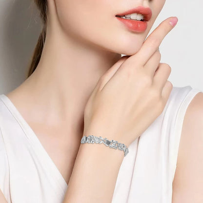 SYHOL Gold Jewelry Sets for Women 18K Gold/Silver Filled Jewelry Necklace Set Wedding Bridal Fashion Jewelry Sets Women Accessories Bracelets Earrings and Rings Sweetheart Gifts