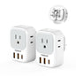 TESSAN 2 Pack European Travel Plug Adapter, Europe Power Converter
