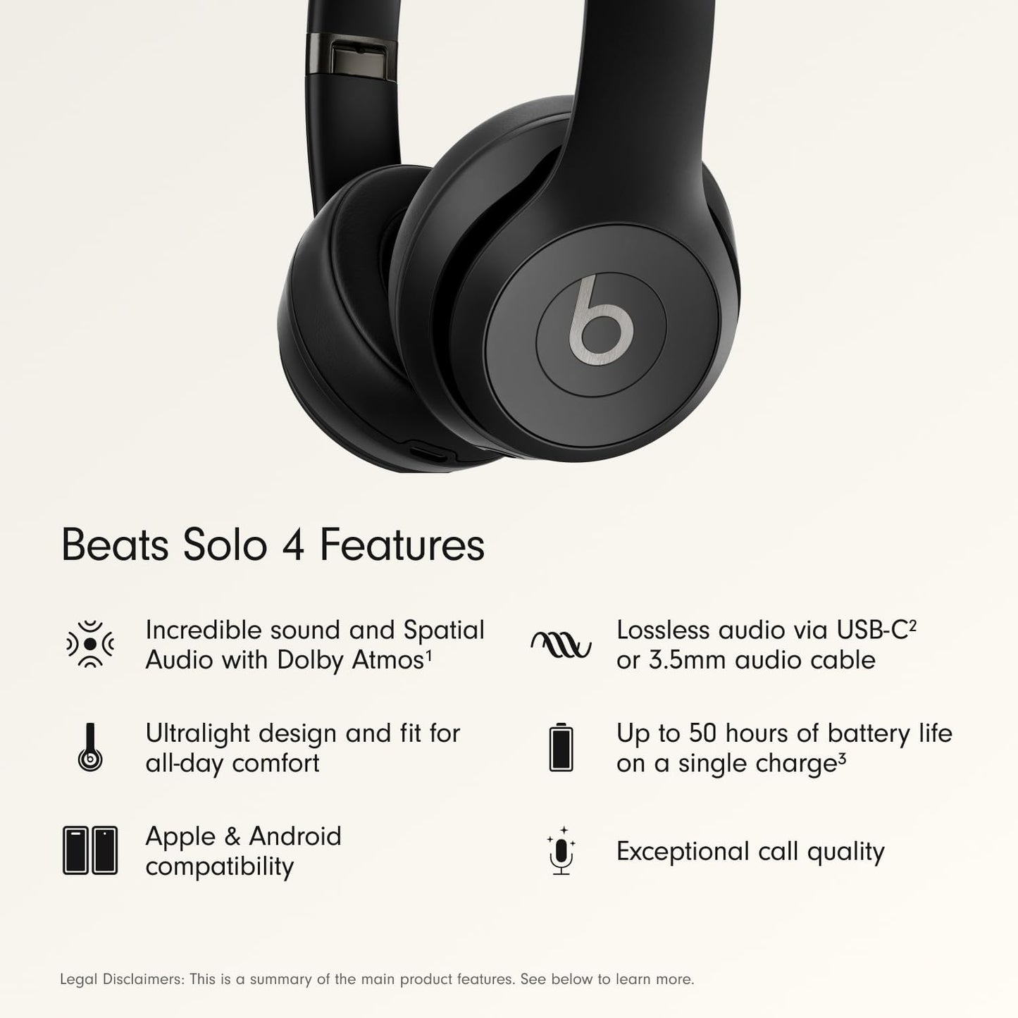 Beats Studio Pro Premium Wireless Over-Ear Headphones- Up to 40-Hour Battery Life, Active Noise Cancelling, Great for Travel & Commuting, Apple & Android Compatible - Exclusive Sand Gray