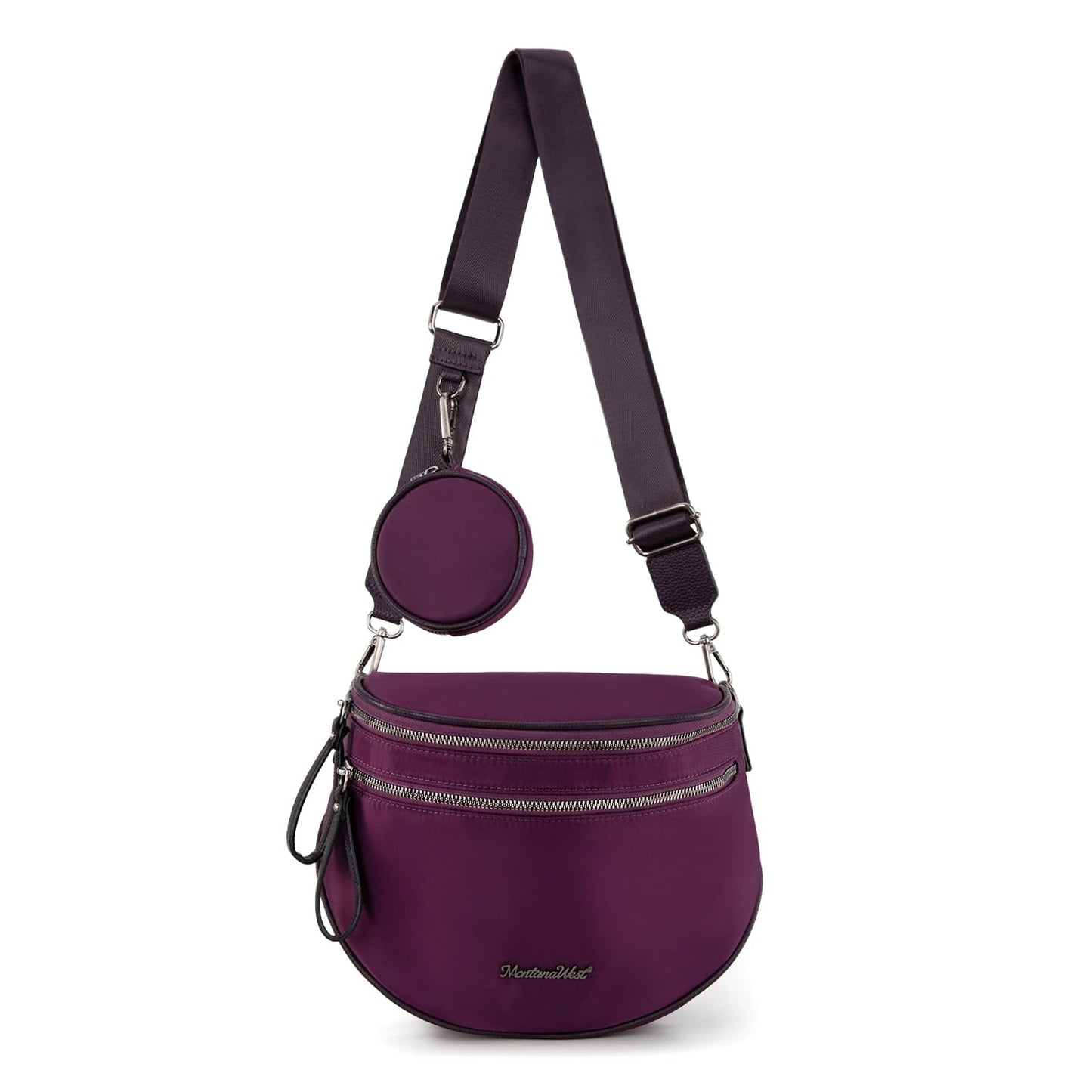 Montana West Bum Bag Nylon Crossbody Bags Mom Purse with with Coin Purse