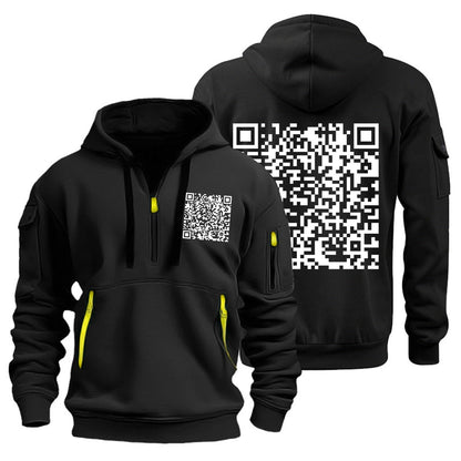 RTTUIOP Hoodies for Men Quarter Zip Pullover Tactical Sweatshirt Vintage Long Sleeve Casual Fashion Hoodie With Pockets