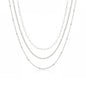 3PCS Gold Necklaces for Women,Chunky Statement Gold Plated Necklace Stack Layered Sterling Silver Herringbone Chains for Women Dainty Trendy Silver Chains Stacked Jewelry Gifts