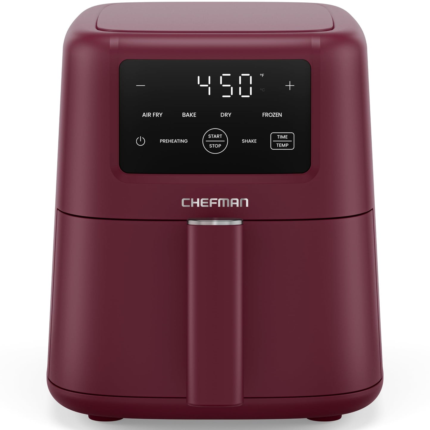 Chefman Air Fryer – 4-in-1 Slim 3.5 QT Airfryer, Air Fry, Bake, Dehydrate, Frozen, 450°F Max Temp for Extra Crispy Results in Minutes, Nonstick Ceramic Coating, Dishwasher-Safe Accessories - Black
