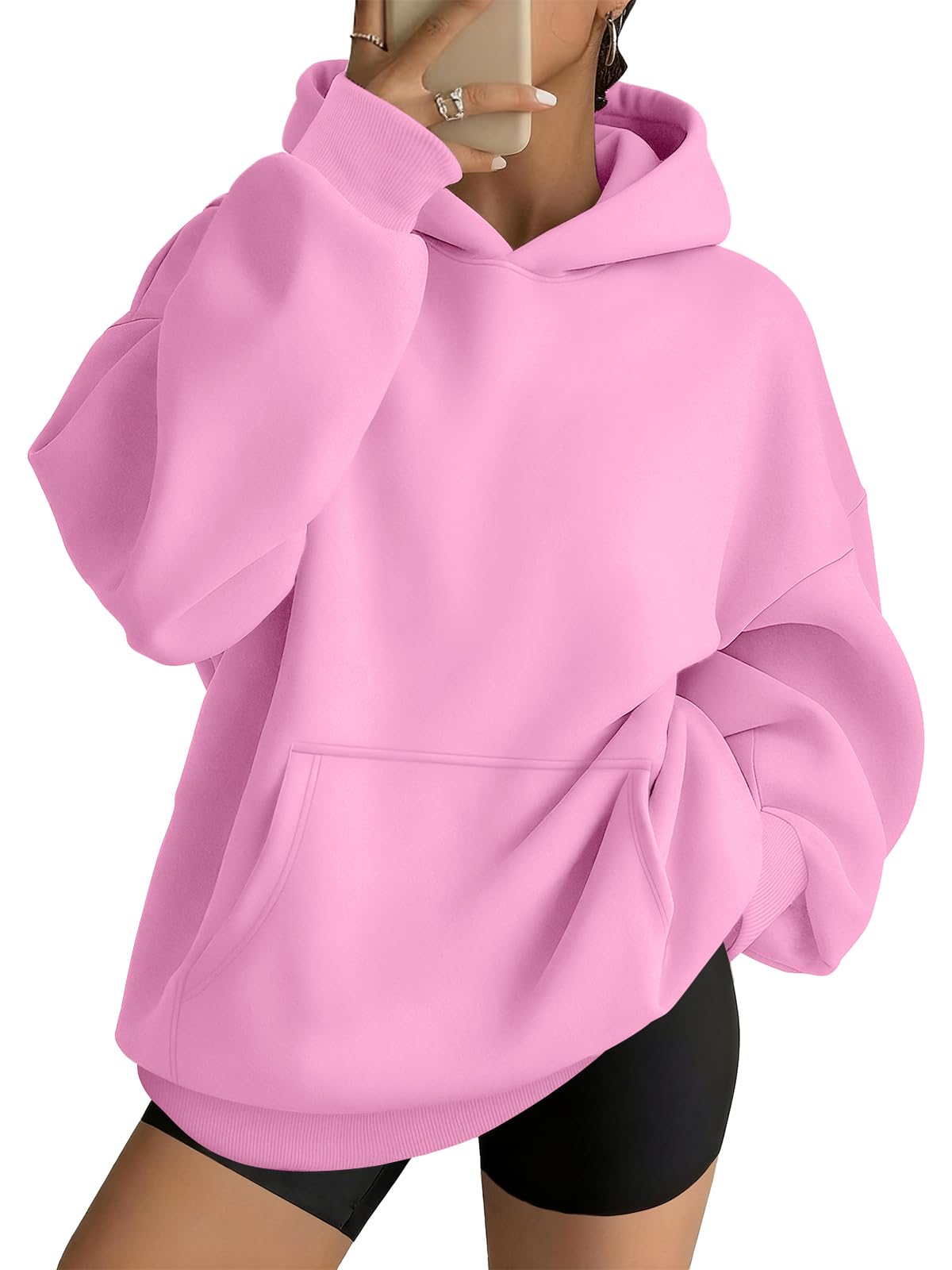 AUTOMET Womens Oversized Hoodies Trendy Pullover Sweatshirts | Comfrt Wear, Oversized Fit Soft Fleece Pullover, Perfect For Trendy Streetwear, College Outfits, And Daily Home Wear