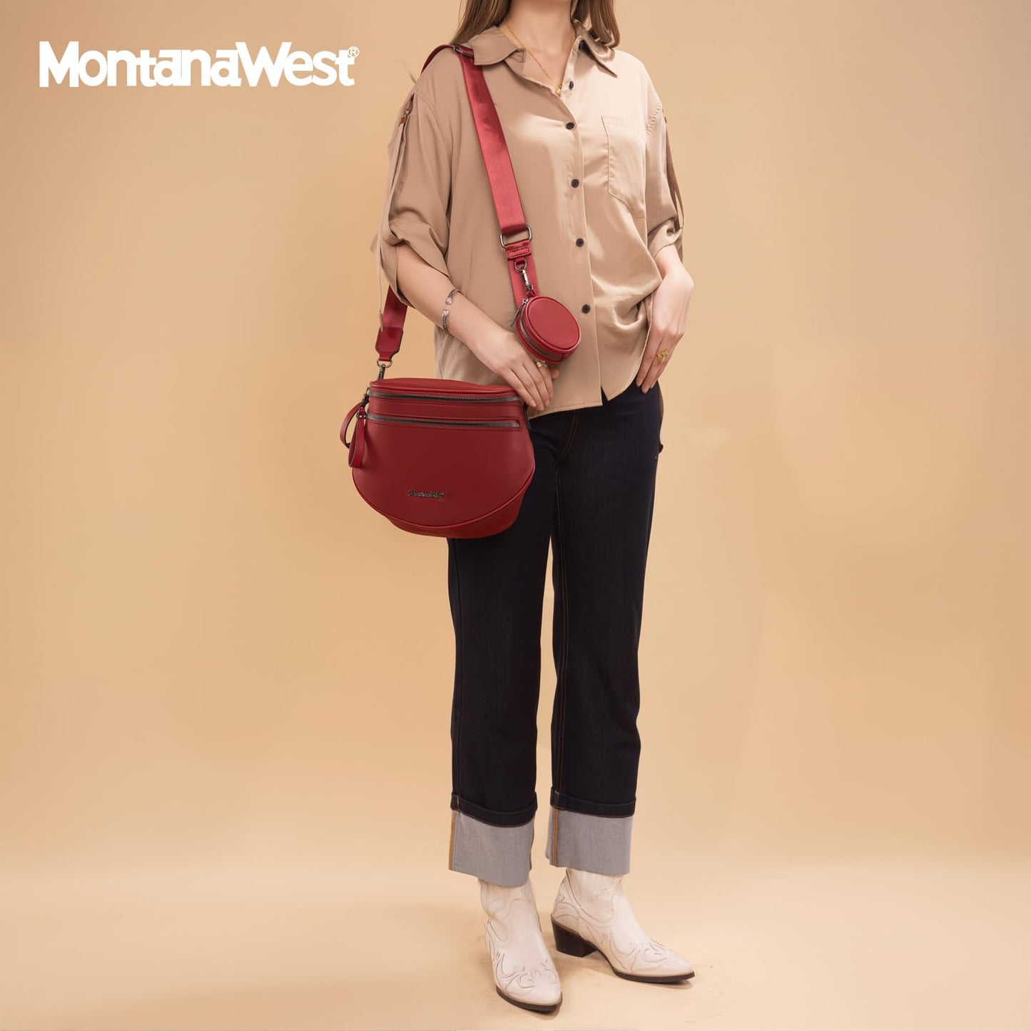 Montana West Bum Bag Nylon Crossbody Bags Mom Purse with with Coin Purse