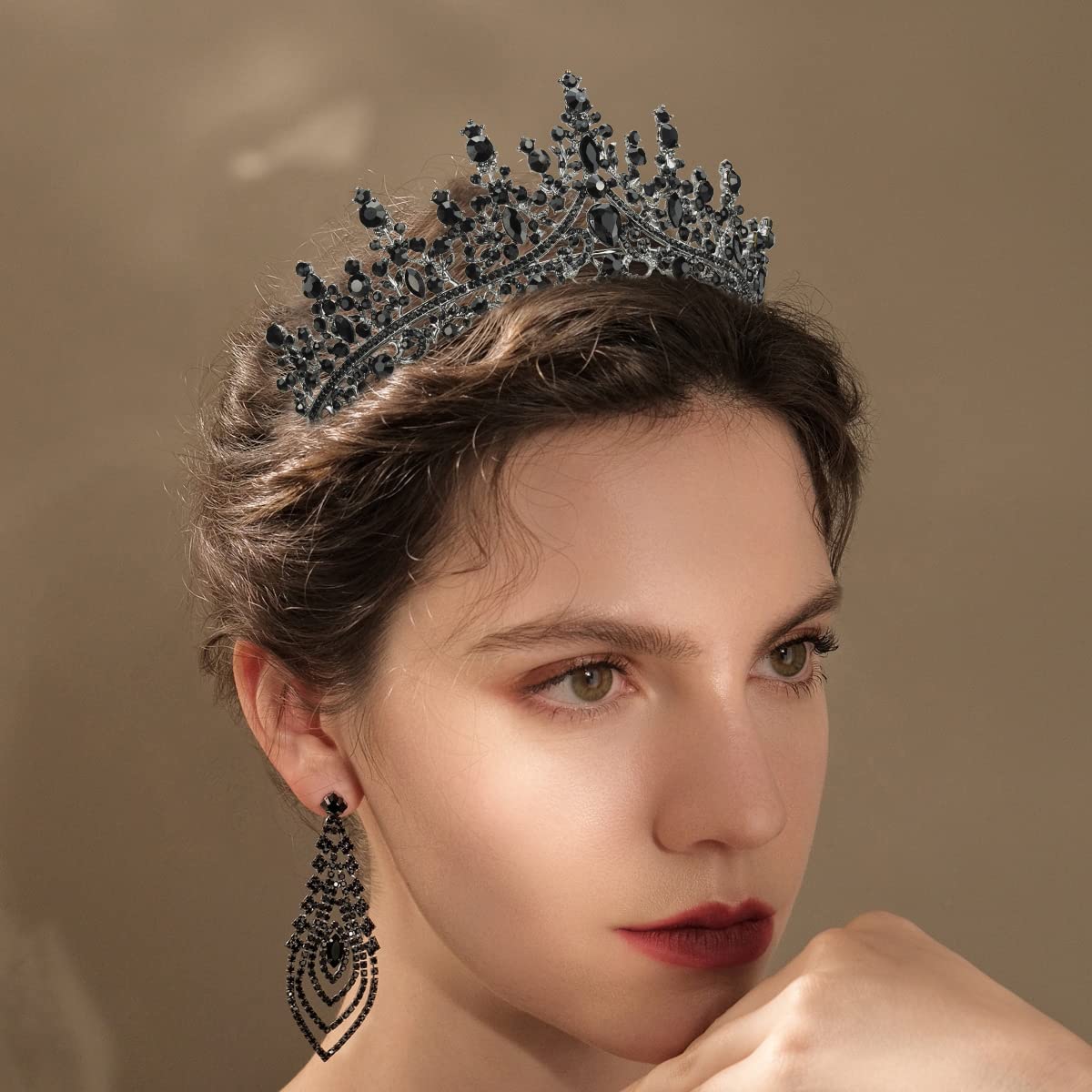 TOBATOBA Silver Wedding Crystal Tiaras and Crowns for Women, Bride Royal Queen Headband Princess Quinceanera Headpieces for Birthday Prom Pageant Party
